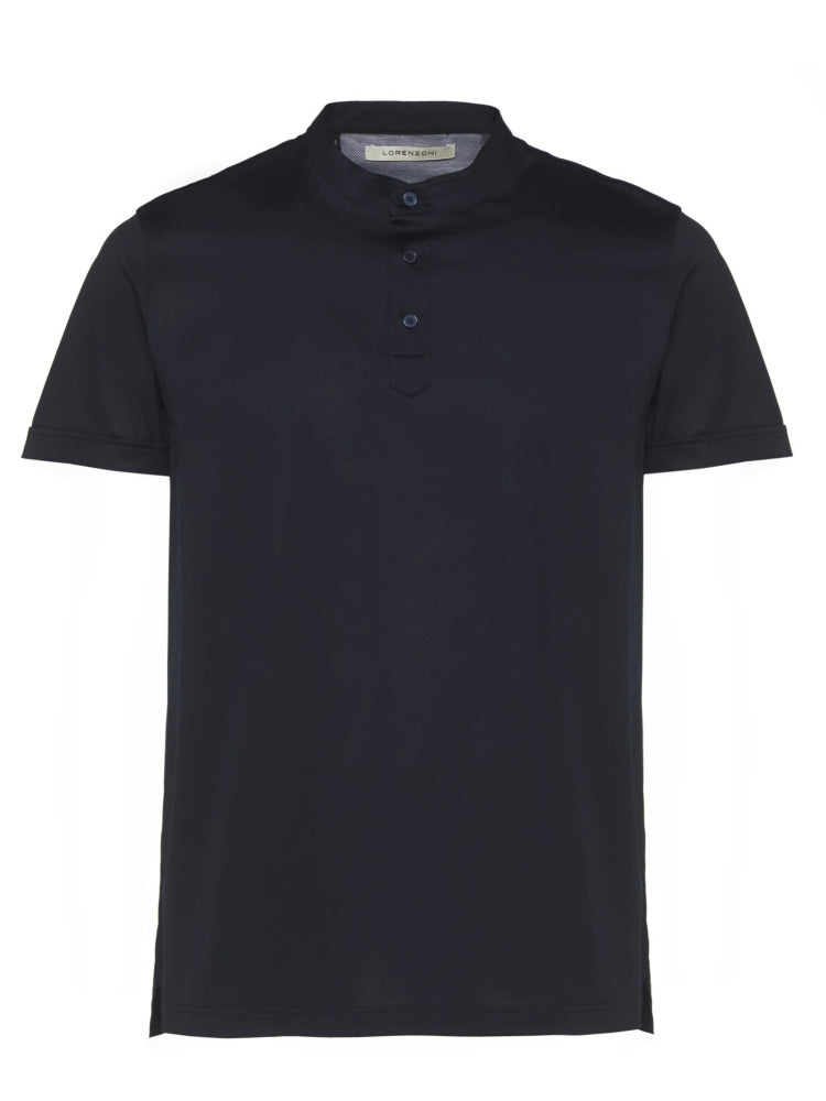 Lorenzoni low collar polo