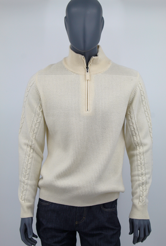 Ivory 1/4 Zip Sweater